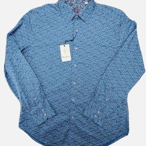 Robert Graham Canterbury Circle Geometric Long Sleeve NEW IN PACKAGING WITH TAGS